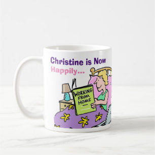 Mug La femme travaille maintenant de chez elle