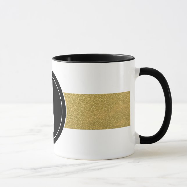 MUG LA FEUILLE D'OR BARRE LE MONOGRAMME NOIR DE %PIPE% (Droite)