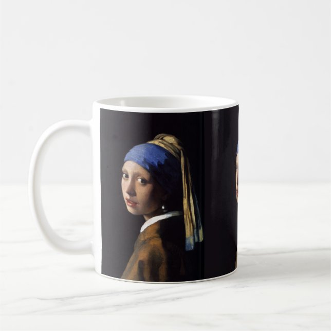 Mug La fille de Johannes Vermeer avec une oreille perl (Gauche)