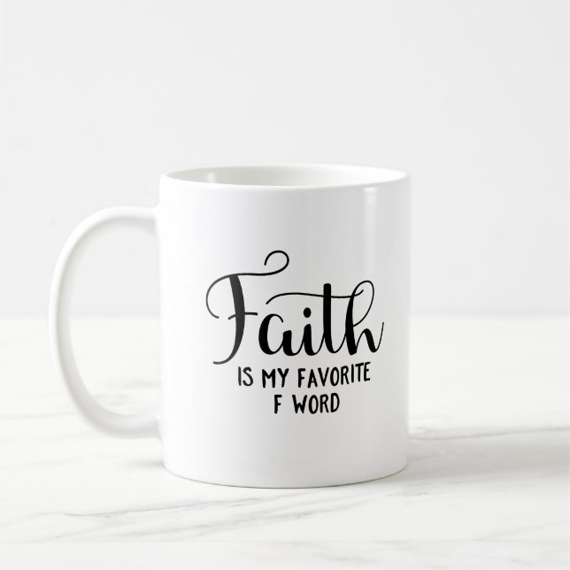 Mug La foi est mon mot du favori F (Gauche)