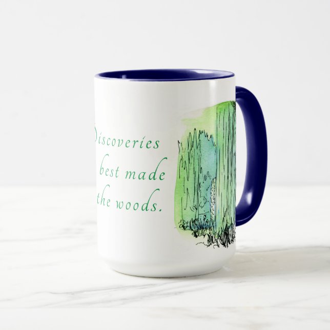 Mug La forêt verte et bleue (Devant droit)