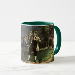 Mug La foudre et l'expérience de cerf-volant de Benjam