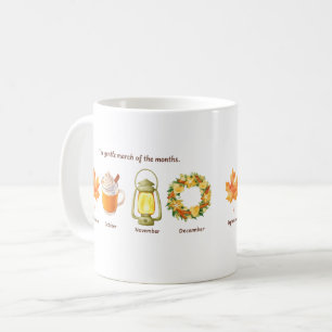 Mug La gentille marche des mois - Symbolisme d'automne