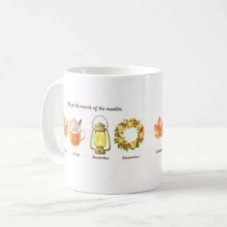 Mug La gentille marche des mois - Symbolisme d'automne