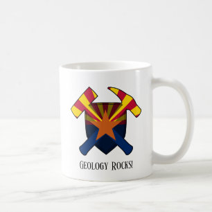 Mug "La géologie, c'est super" Logo marteau du drapeau