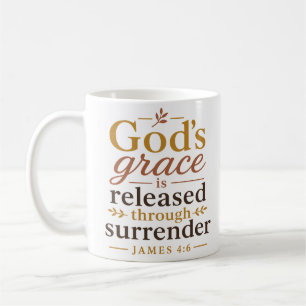 Mug La Grâce de Dieu Libérée par l'Abandon Verset Bibl