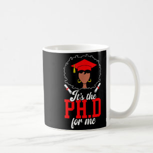 Mug La graduation de doctorat noir la graduation de do