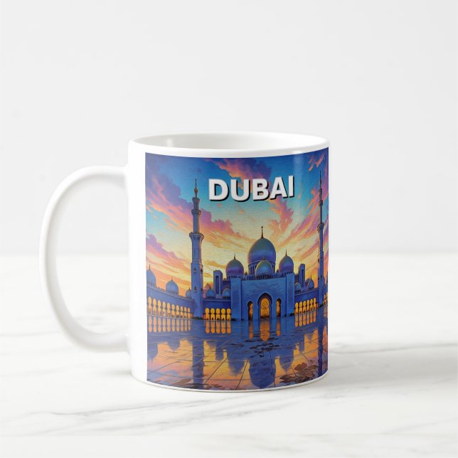 Mug La Grande Mosquée de Dubaï Coucher de soleil des E (Gauche)
