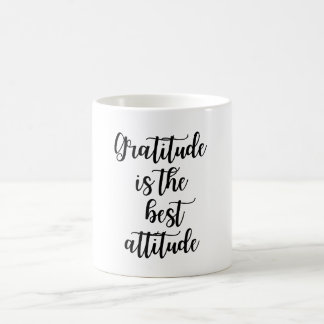 Mug La gratitude est la meilleure attitude citation in