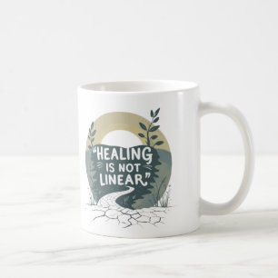 Mug La guérison n'est pas linéaire - Citation Motivati