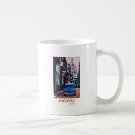 Mug La Havane au Cuba - EL Capitolo avec l'oldtimer