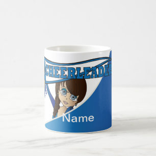 Mug La jolie fille de pom-pom girl dans le bleu  