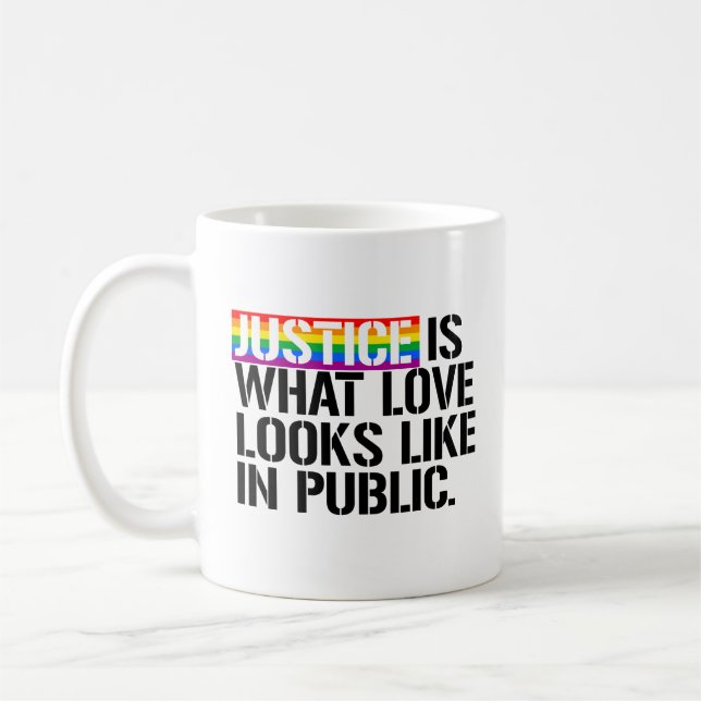 Mug La justice est ce qui ressemble l'amour à l'en (Gauche)