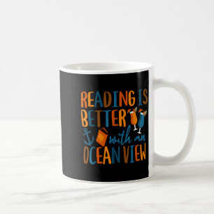Mug La lecture est meilleure avec une vue sur l'océan
