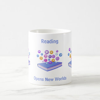 Mug LA LECTURE Ouvre de Nouveaux Mondes Texte personna