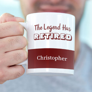 Mug La légende a retiré la retraite rouge et blanche