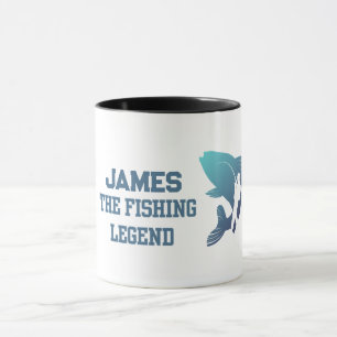 Mug La légende de la pêche personnalisée