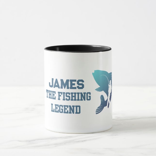 Mug La légende de la pêche personnalisée (Centre)