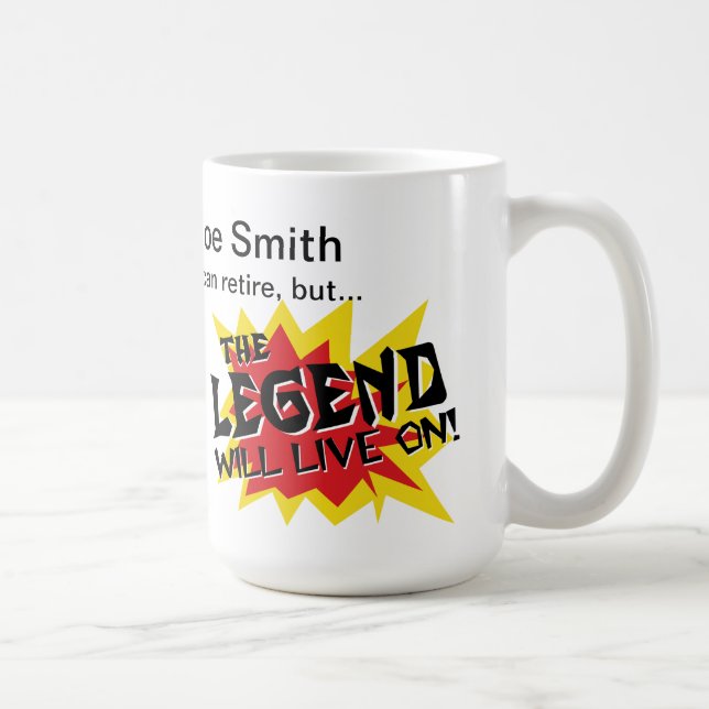 Mug La Légende Des Cadeaux De Retraite Vivra (Droite)