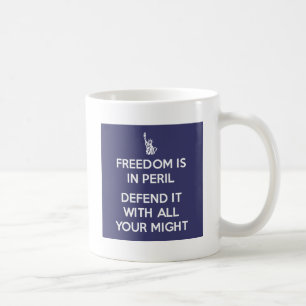 Mug La liberté est dans le péril le défendent avec