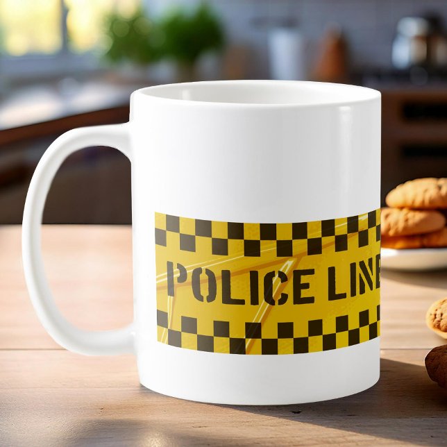 Mug La ligne de police ne traverse pas les rayures jau (Créateur téléchargé)