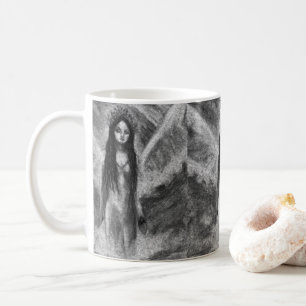 Mug La Luna Dark Angel Fairy Goth Femme Original Art