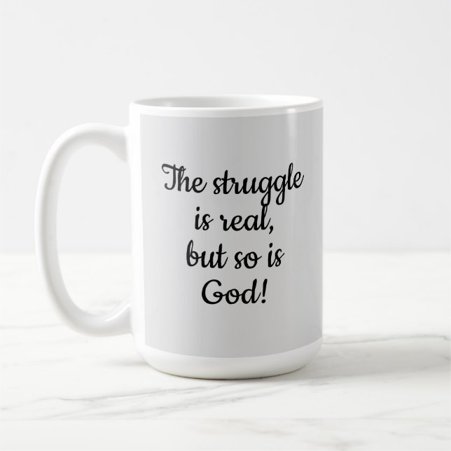 Mug La Lutte Est Réelle, Mais Dieu Aussi ! (Gauche)