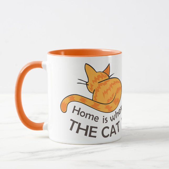 Mug La maison est là où se trouve le chat (Gauche)