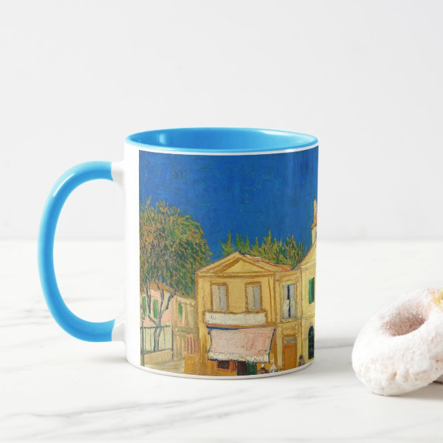Mug La Maison Jaune de Vincent Van Gogh (Avec donut)