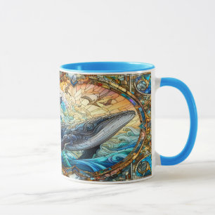 Mug La Majestueuse Mosaïque Marine Une Baleine De Verr