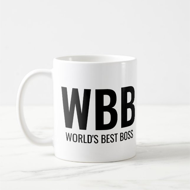 Mug La meilleure citation amusante du meilleur patron  (Gauche)