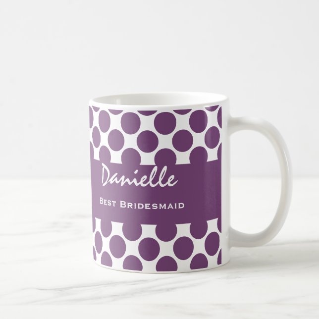 Mug La meilleure DEMOISELLE D'HONNEUR avec le pois (Droite)