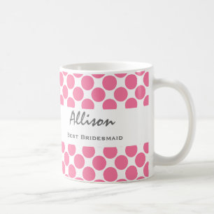 Mug La meilleure DEMOISELLE D'HONNEUR avec le pois