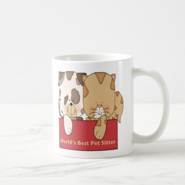 Mug La meilleure garde d'enfants de l'animal familier (Droite)