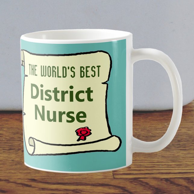 Mug La meilleure infirmière de district du monde. (Créateur téléchargé)