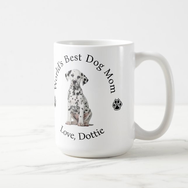 Mug La meilleure maman de chien du monde Personnaliser (Droite)