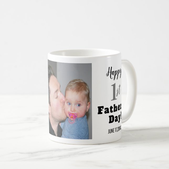 Mug La meilleure photo de papa de première fête des (Devant droit)