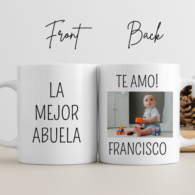 Mug La Mejor Abuela Personnaliser Photo Grand-mère Ann (Créateur téléchargé)