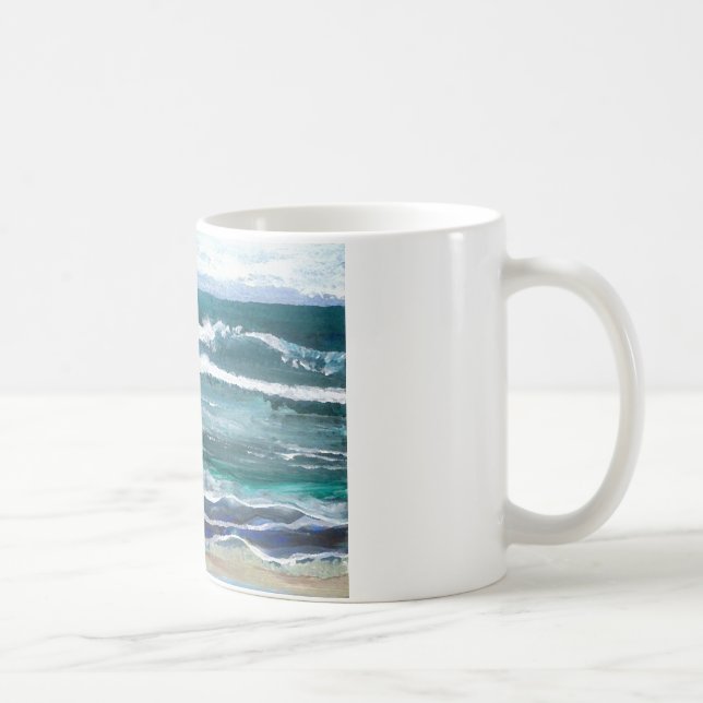 Mug La mer du cricket - cadeaux de plage de ressacs (Droite)