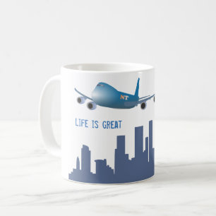 Mug La mule d'avion "La vie est géniale"
