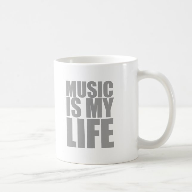 Mug La musique est ma vie - audio de jockey de disque (Droite)