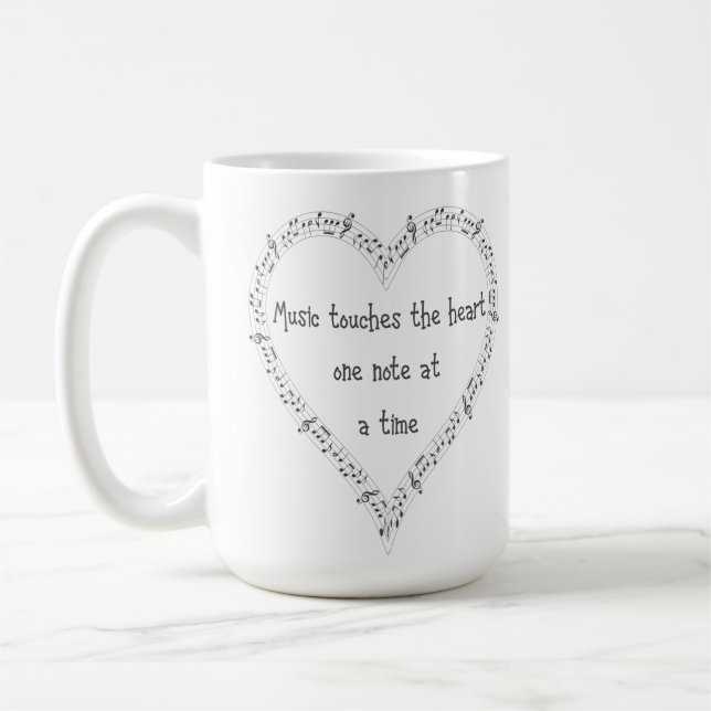 Mug La musique touche le coeur inspiré Citation (Gauche)