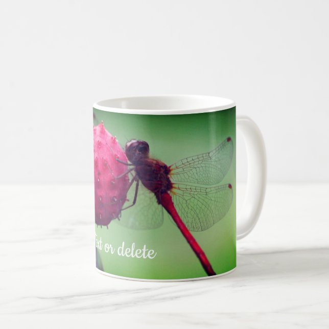 Mug La nature des libellules rouges personnalisée (Devant droit)