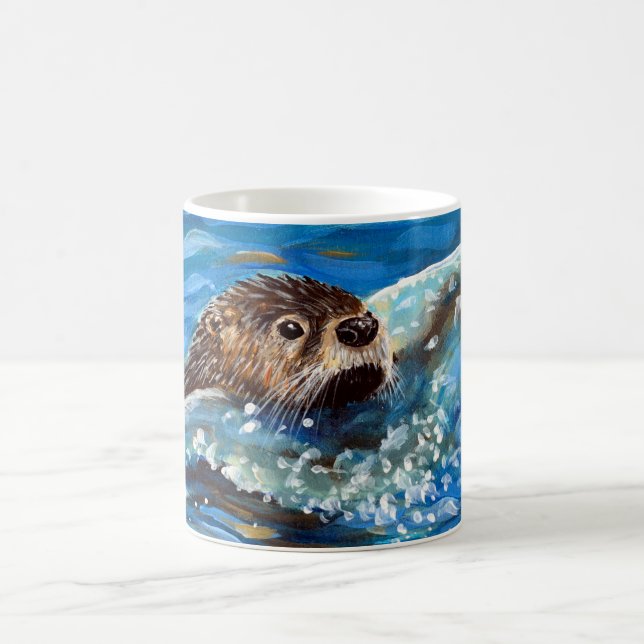 Mug La Otter dans la peinture de la mer (Centre)