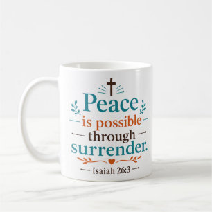 Mug La paix est possible par la reddition Verset bibli