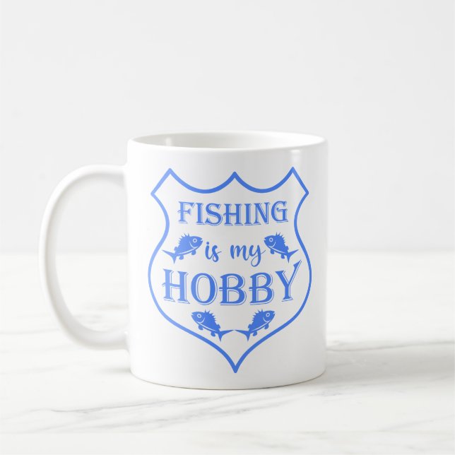 Mug La pêche est ma citation de bouclier de loisir sur (Gauche)