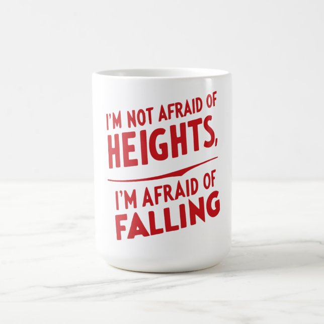 Mug La peur de la chute : une conception typographique (Centre)