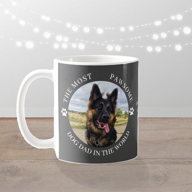 Mug La photo du père de chien le plus pawsome (Créateur téléchargé)