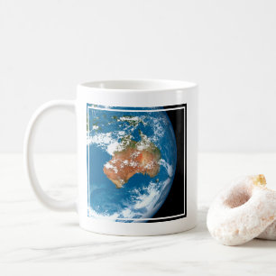 Mug La Planète Terre Montre Des Nuages Sur L'Australie