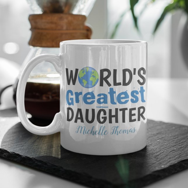 Mug La plus grande fille du monde simple mignonne mini (World's Greatest Daughter Custom Mug. )